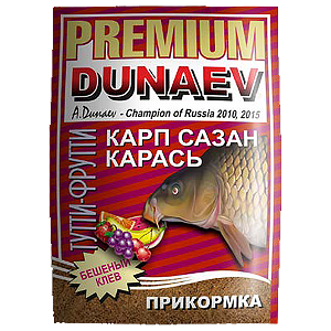 Прикорм "Dunaev Premium" 1кг карп-сазан-карась(тутти-фрутти)