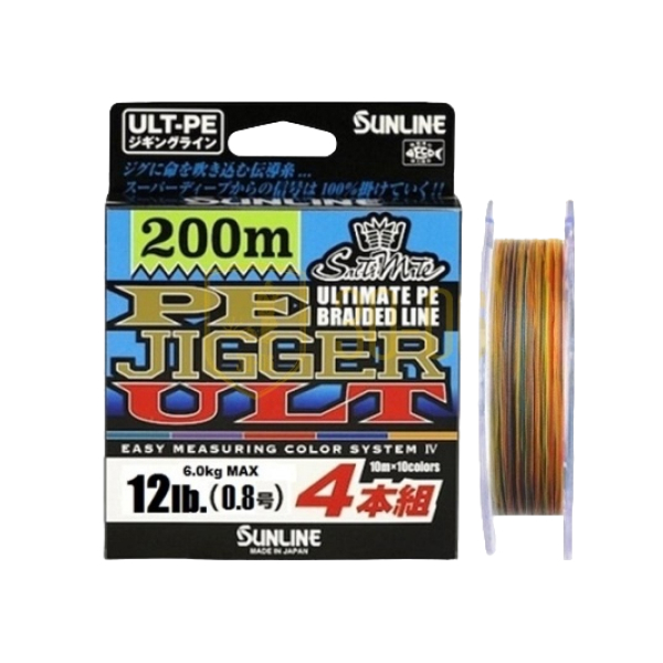 Плетеная леска PE Jigger ULT 4 200м - SUNLINE - Леска